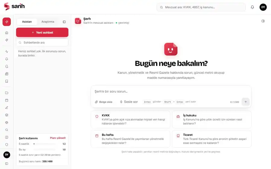 Mevzuat Asistanı kullanım kaydı: Bir soru, maddesiyle yanıt