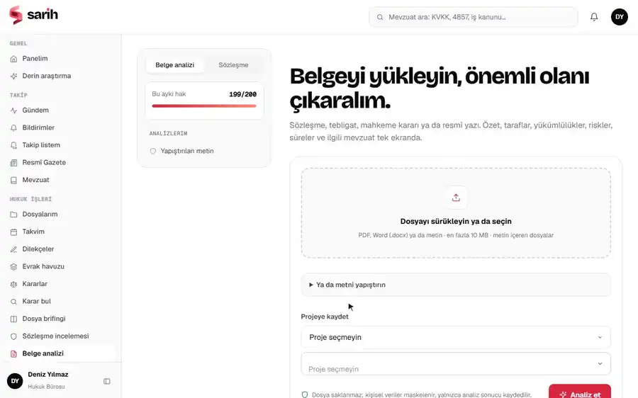 Belge analizi kullanım kaydı: Belgenin özü, süreleri, riskleri