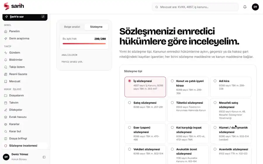 Sözleşme incelemesi kullanım kaydı: Riskli maddeler kanun dayanağıyla
